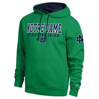Men's Champion Green Notre Dame Fighting Irish Contrast Hoodie