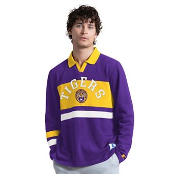 Men's Starter Purple LSU Tigers Team Spirit Rugby Shirt