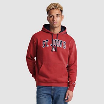 Men's Champion Red/Navy St. John's Red Storm Contrast Hoodie
