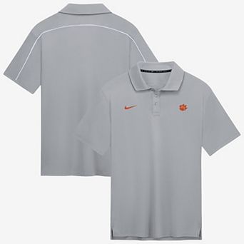 Men's Nike Gray Clemson Tigers Par Dri-FIT Polo