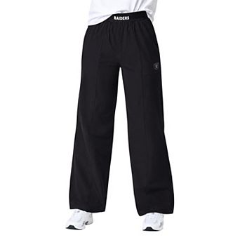 Women's Starter Black Las Vegas Raiders Athleisure Wide-Leg Trousers