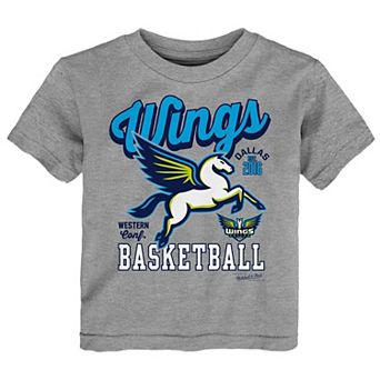 Toddler Mitchell & Ness Gray Dallas Wings That Girl T-Shirt