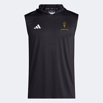 Men's adidas Black Arizona State Sun Devils D4T Sleeveless Hoodie