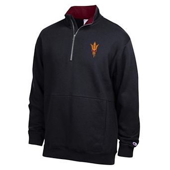 Men's Champion Black Arizona State Sun Devils Fleece Quarter-Zip Pullover