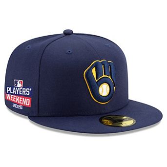 Men's New Era Navy Milwaukee Brewers 2026 Players' Weekend Authentic Collection 59FIFTY Fitted Hat