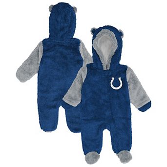 Newborn Outerstuff Royal Indianapolis Colts Teddy Fleece Bunting Full-Zip Sleeper