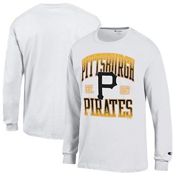 Men's Champion White Pittsburgh Pirates Jersey Long Sleeve T-Shirt
