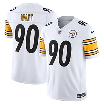 Men's Nike T.J. Watt White Pittsburgh Steelers Vapor F.U.S.E. Stitched Limited Jersey