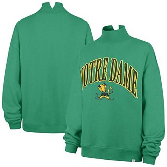 Women's '47 Green Notre Dame Fighting Irish Mock Neck Sweatshirt