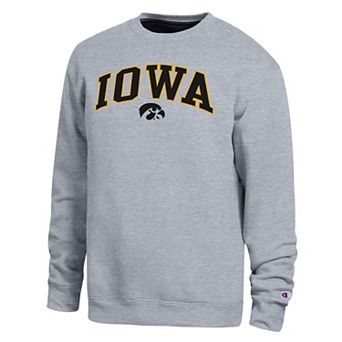 Men's Champion Heather Gray Iowa Hawkeyes Arch Sweatshirt