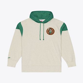 Men's Mitchell & Ness Cream Boston Celtics French Terry Hoodie