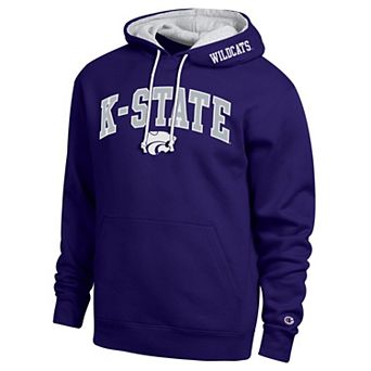 Men's Champion Purple Kansas State Wildcats Arch Tackle Twill Hoodie