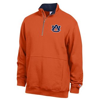 Men's Champion Orange Auburn Tigers Fleece Quarter-Zip Pullover