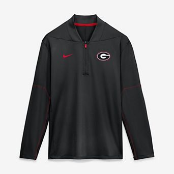 Men's Nike Black Georgia Bulldogs 2026 Sideline Midweight Half-Zip Dri-FIT Pullover