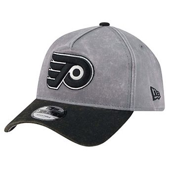 Men's New Era Gray/Black Philadelphia Flyers Storm A-Frame 9FORTY Adjustable Hat