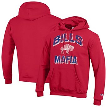 Men's Champion Red Buffalo Bills Eco Powerblend Hoodie