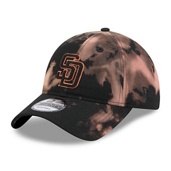 Men's New Era Black San Diego Padres Bleach Wash 9TWENTY Adjustable Hat