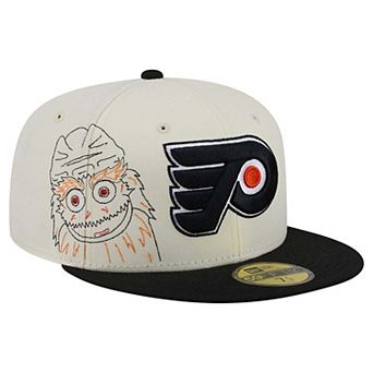 Men's New Era Cream/Black Philadelphia Flyers Localized Stitched 59FIFTY Fitted Hat