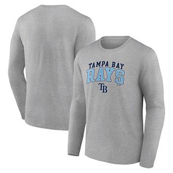 Men's Fanatics Heather Gray Tampa Bay Rays Iconic Long Sleeve T-Shirt