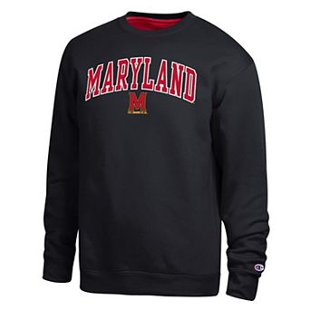Men's Champion Black Maryland Terrapins Arch Sweatshirt