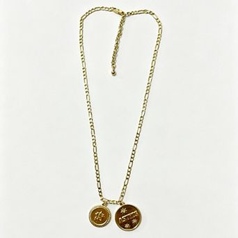 LUV AJ Houston Astros Double Coin Logo Necklace