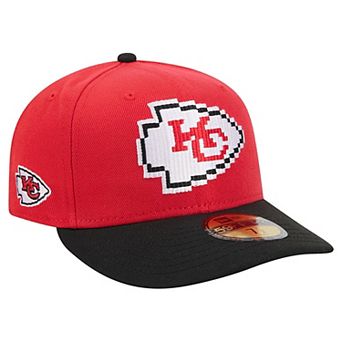 Men's New Era Red/Black Kansas City Chiefs Pixel Curved 59FIFTY Fitted Hat