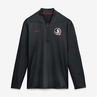 Men's Nike Black Florida State Seminoles 2026 Sideline Midweight Half-Zip Dri-FIT Pullover