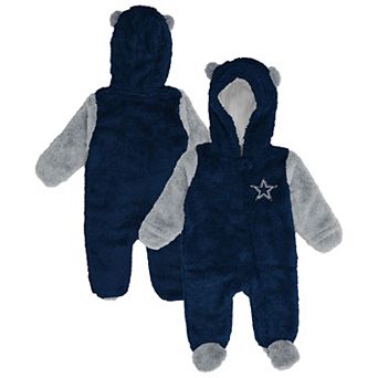 Newborn & Infant Outerstuff Navy Dallas Cowboys Stay Napping Fleece Bunting Full-Zip Sleeper