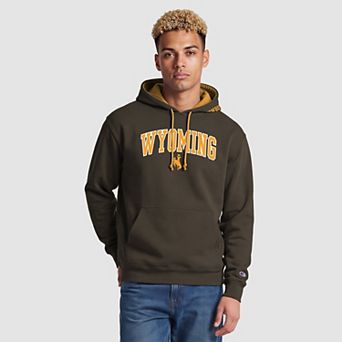 Men's Champion Brown/Gold Wyoming Cowboys Contrast Hoodie