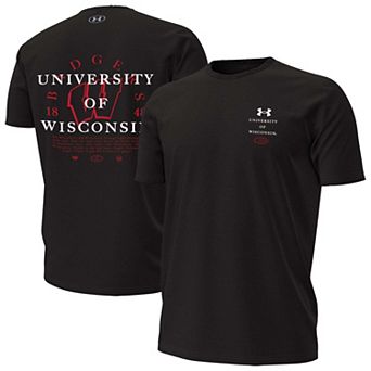 Men's Under Armour Black Wisconsin Badgers 2026 Sideline Performance T-Shirt