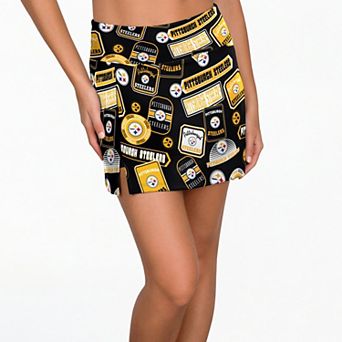 Women's Concepts Sport Black Pittsburgh Steelers Grady Sleep Skort
