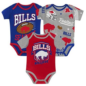 Newborn Outerstuff Buffalo Bills First Round Pick Three-Piece Bodysuit Set