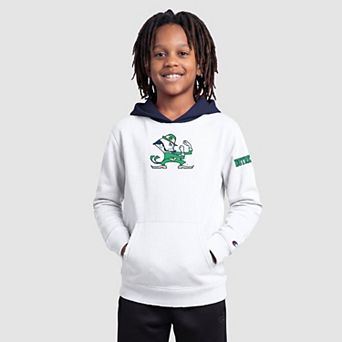 Youth Champion White/Navy Notre Dame Fighting Irish Volume Fleece Hoodie