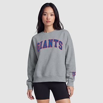 New York Giants Champion Women's Contrast Lined Sweatshirt - Heather Gray