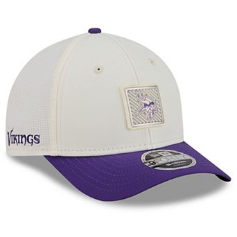 Youth New Era Cream/Purple Minnesota Vikings 2026 Training Camp 9FORTY M-Crown Adjustable Hat