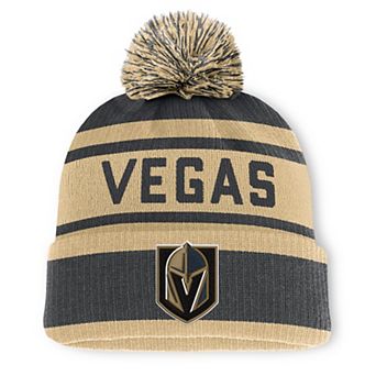 Men's Fanatics Charcoal/Gold Vegas Golden Knights Fundamental Cuffed Knit Hat with Pom