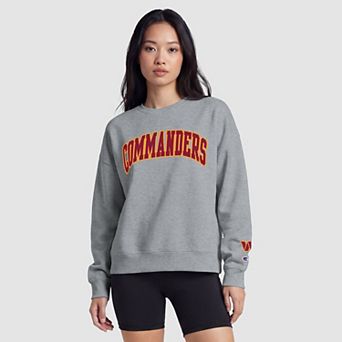 Washington Commanders Champion Women's Contrast Lined Sweatshirt - Heather Gray