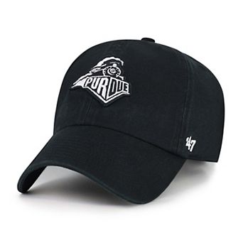 Men's '47 Black Purdue Boilermakers Vault Clean Up Adjustable Hat