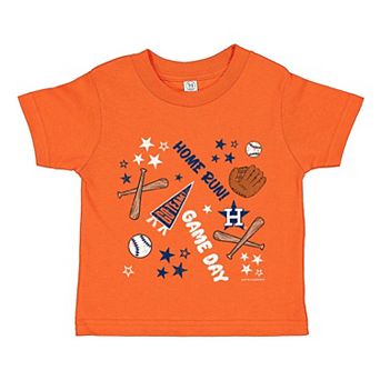 Toddler Soft as a Grape Orange Houston Astros Home Run T-Shirt