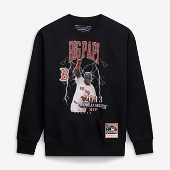 Men's Mitchell & Ness David Ortiz Black Boston Red Sox Cooperstown Collection Nickname Player Graphic Sweatshirt