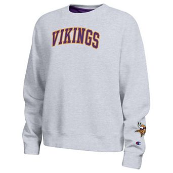 Minnesota Vikings Champion Women's Contrast Lined Sweatshirt - Heather Gray