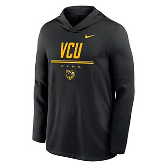 Men's Nike Black VCU Rams 2026 Sideline Lightweight Dri-FIT Hoodie