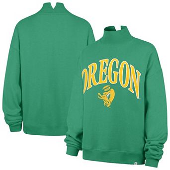 Women's '47 Green Oregon Ducks Mock Neck Sweatshirt