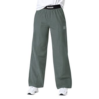 Women's Starter Green Green Bay Packers Athleisure Wide-Leg Trousers