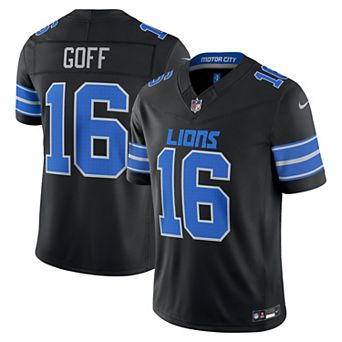 Men's Nike Jared Goff Black Detroit Lions Alternate Vapor F.U.S.E. Stitched Limited Jersey