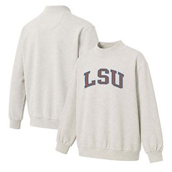 Women's Oatmeal LSU Tigers Monroe Mock Neck Sweatshirt