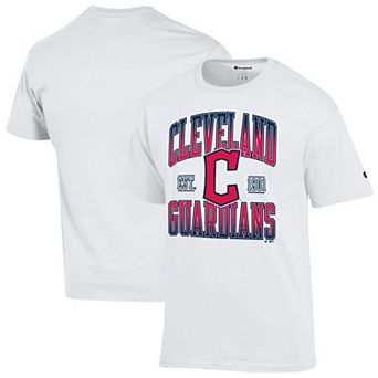 Men's Champion White Cleveland Guardians Team Name T-Shirt