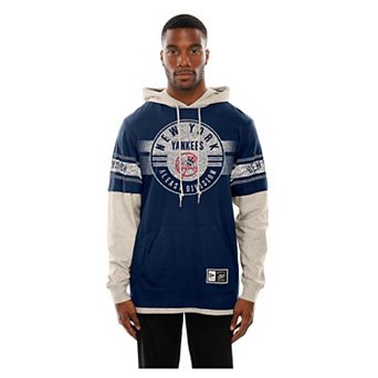 Men's New Era Navy/Cream New York Yankees Throwback Twofer Hoodie