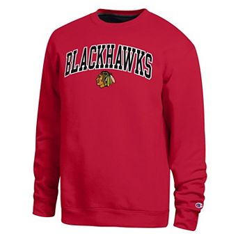 Men's Champion Red Chicago Blackhawks Contrast Sweatshirt