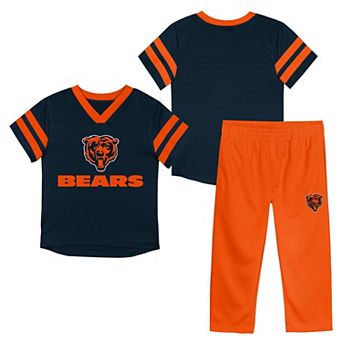 Toddler Outerstuff Navy/Orange Chicago Bears Red Zone Jersey Top & Pants Set